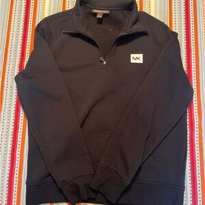 Michael Kors Men's Black Zip-Up Sweater